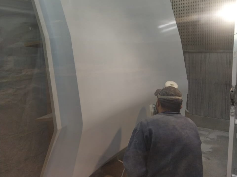 Modelo para laminado en PRFV de Sección de ducto para ventilador de 8mts de diámetro
